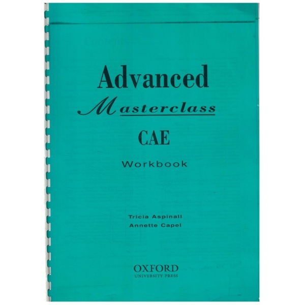 Advanced masterclass CAE - workbook